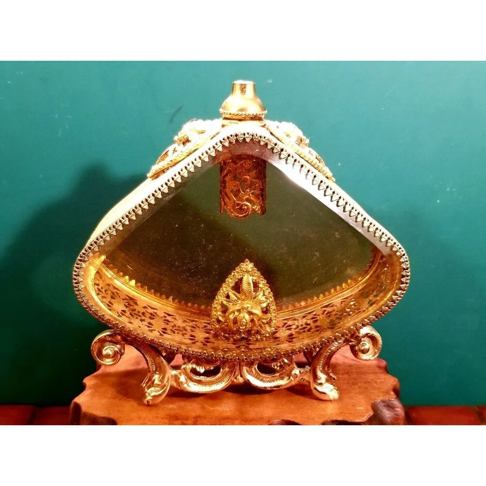 Stylebuilt | Bath | Hollywood Regency Stylebuilt Ormolu Rose Beveled ...